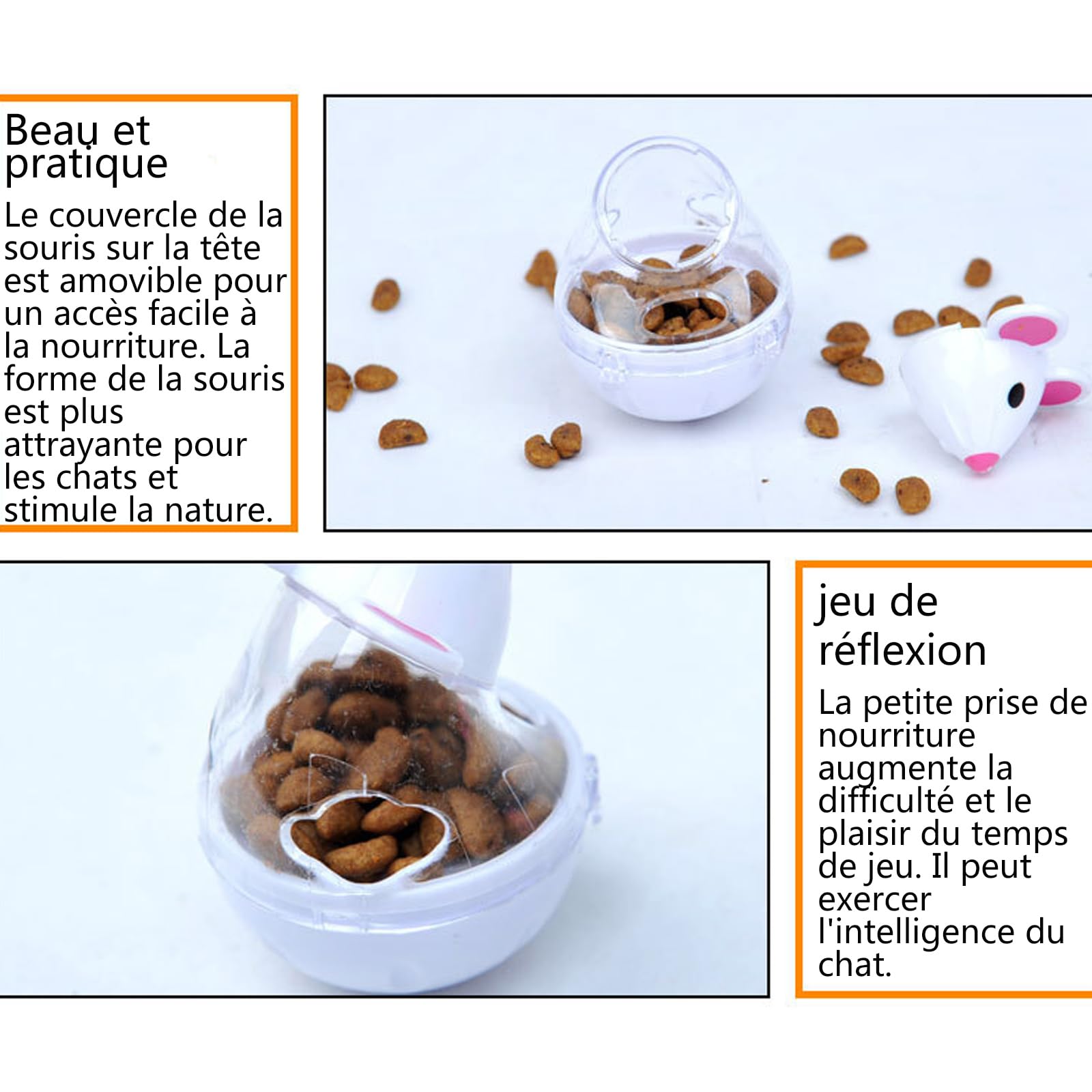 Juguete Alimentador De Juguete para Gatos, 2 Piezas, Dispensador De Comida para Gatos, Alimentador Interactivo De Comida para Gatos, Juguete para Mascotas, Alimentadores Automáticos