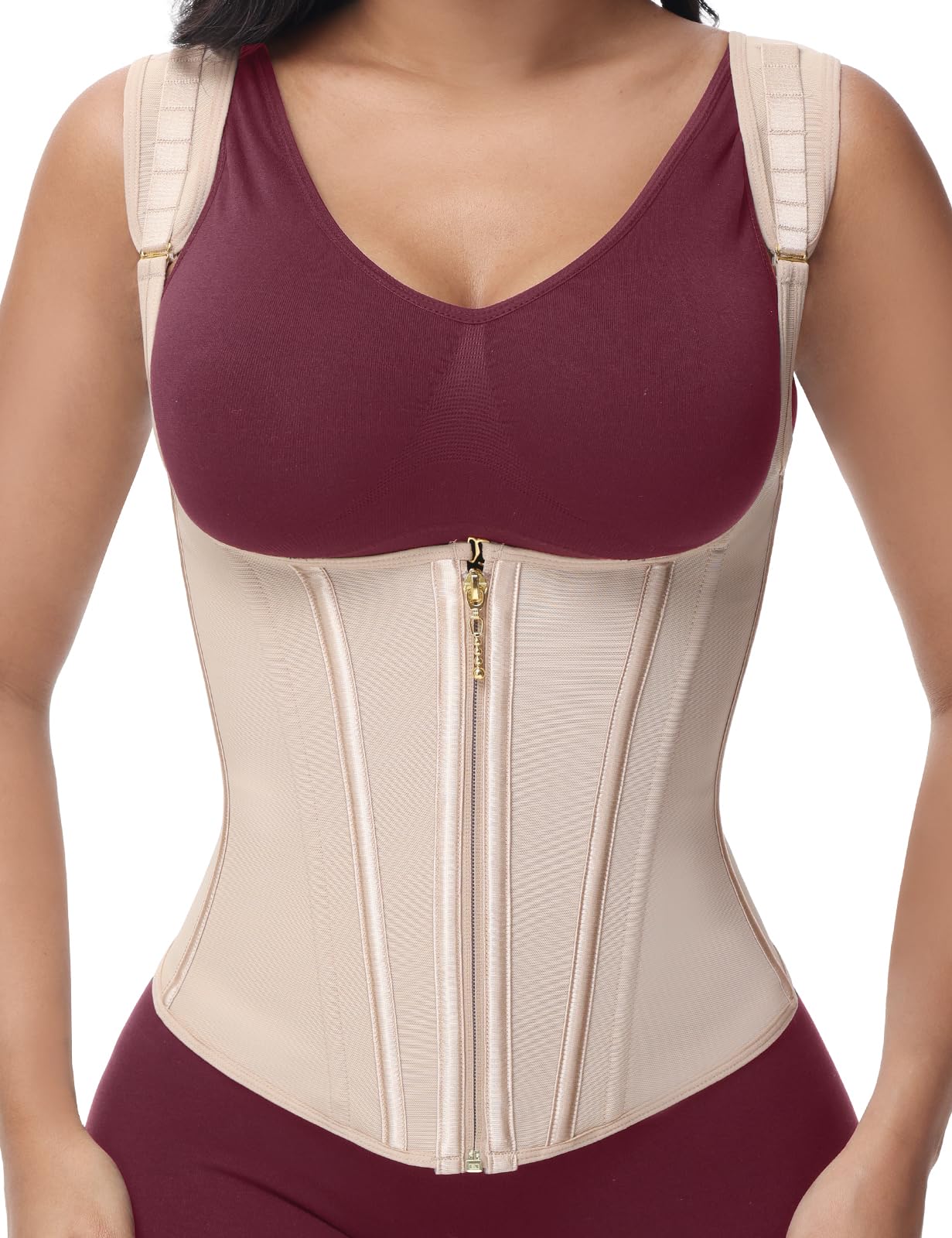 SHAPSHE Waist Trainer for Women, Tummy Control Sports Girdle, Workout Body Shaper with Adjustable Shoulder Strap