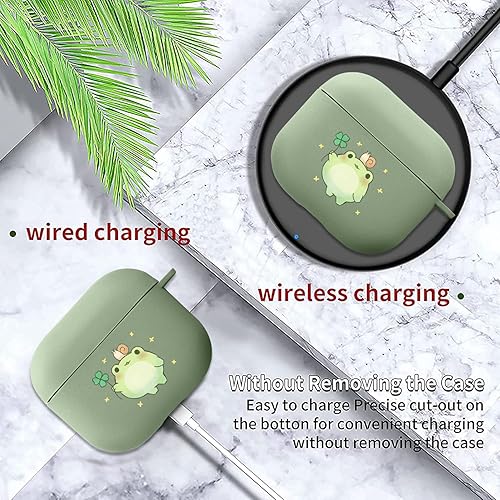 Miniatura 5 de Cute Forg - Funda compatible con AirPods 3 con llavero, diseño de animales de dibujos animados, funda de TPU suave para AirPods de tercera