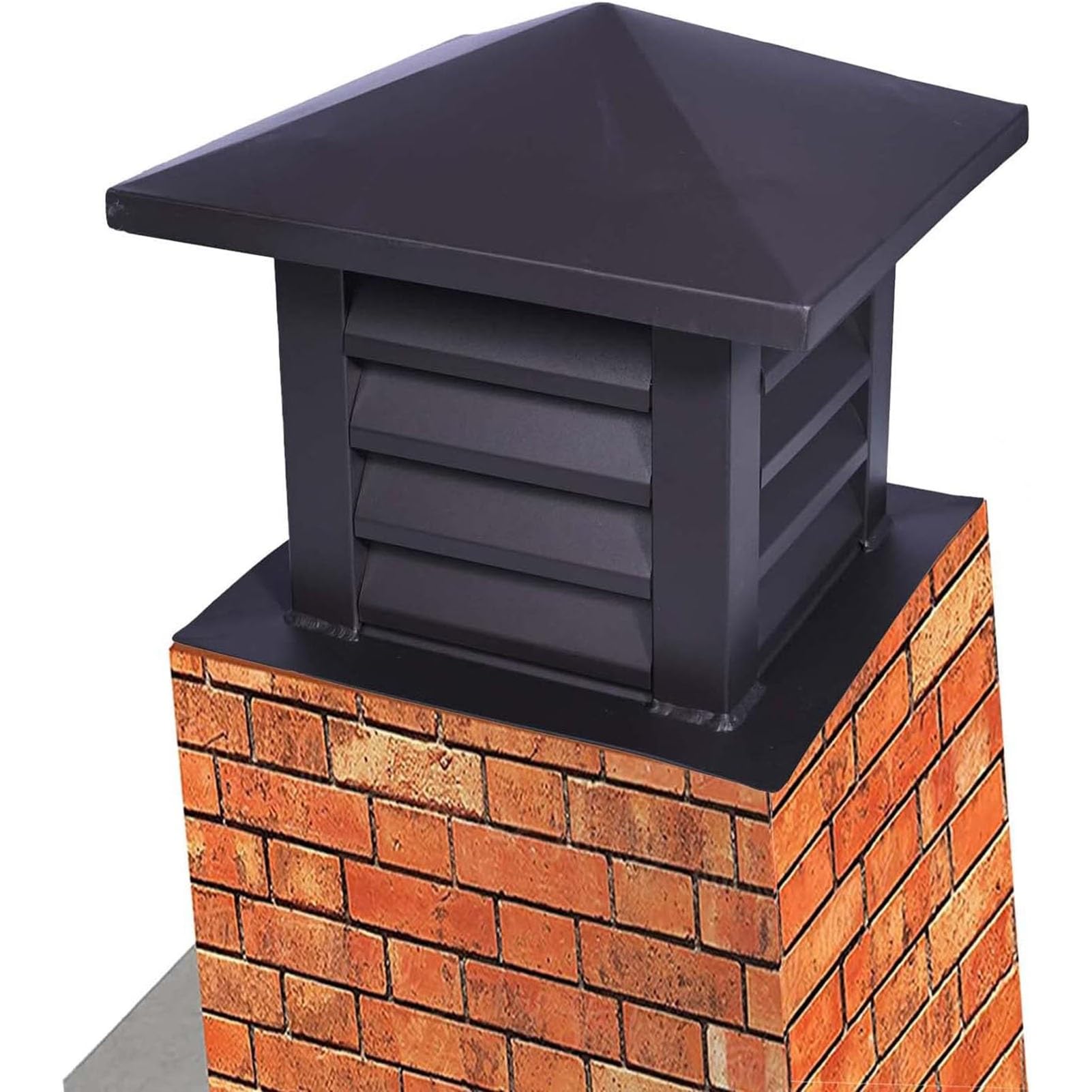 GYEQXKT Chimney cap,Chimney Cap Square Roof Vent, Weather-Resistant Aluminium Design for Enhanced Protection, Ideal for Homeowners and Builders