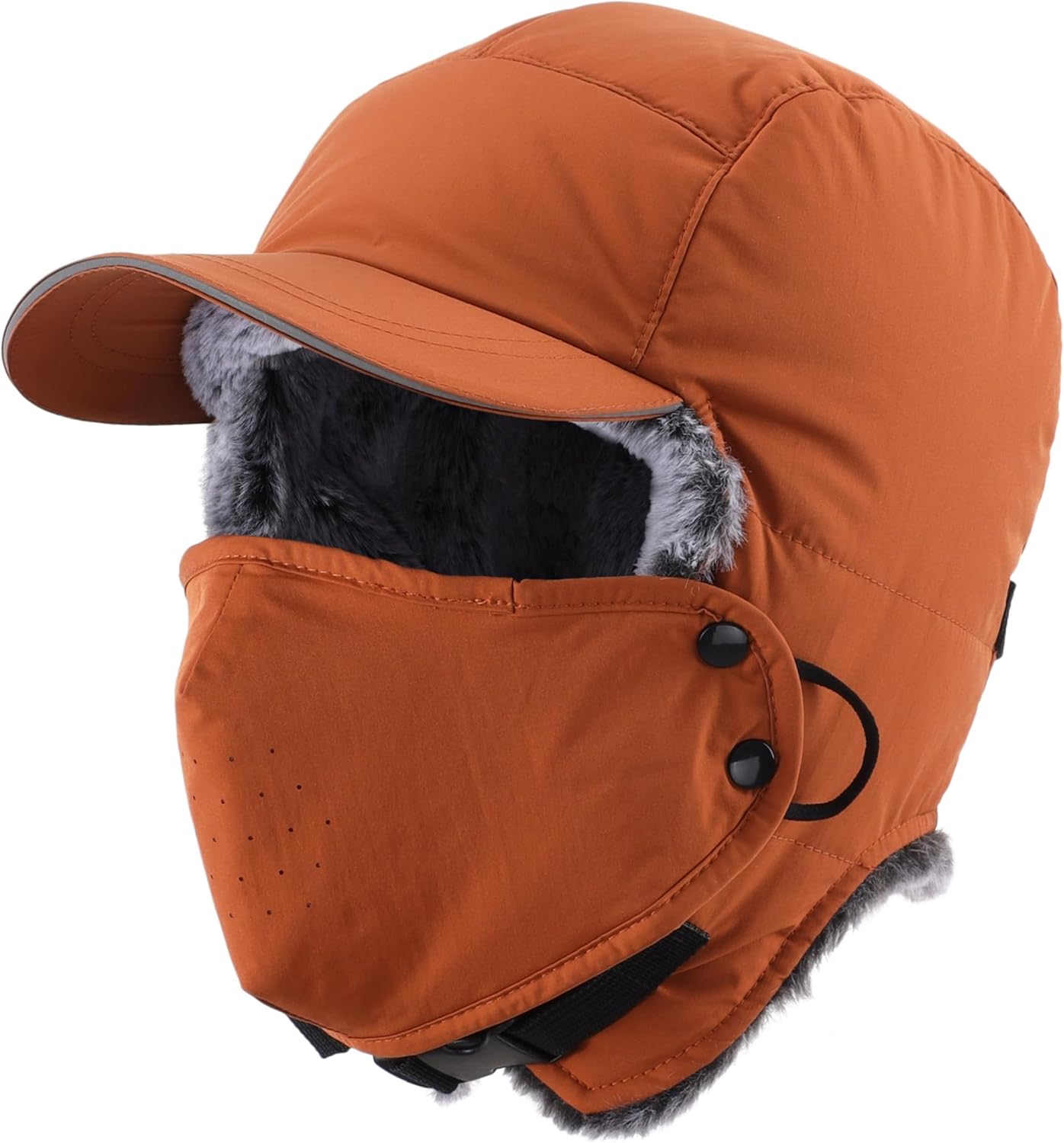 Connectyle Trapper Hat for Men Women Faux Fur Winter Hat with Ear Flaps Water-Resistant Hunting Hats Ushanka Skiing Cap