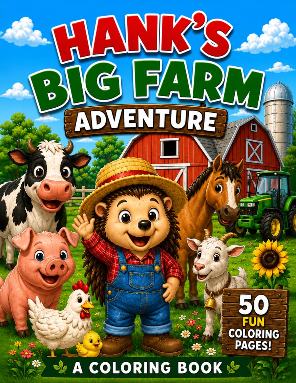 Hank's Big Farm Adventure: A Hustle & Harmony Activity and Coloring Book