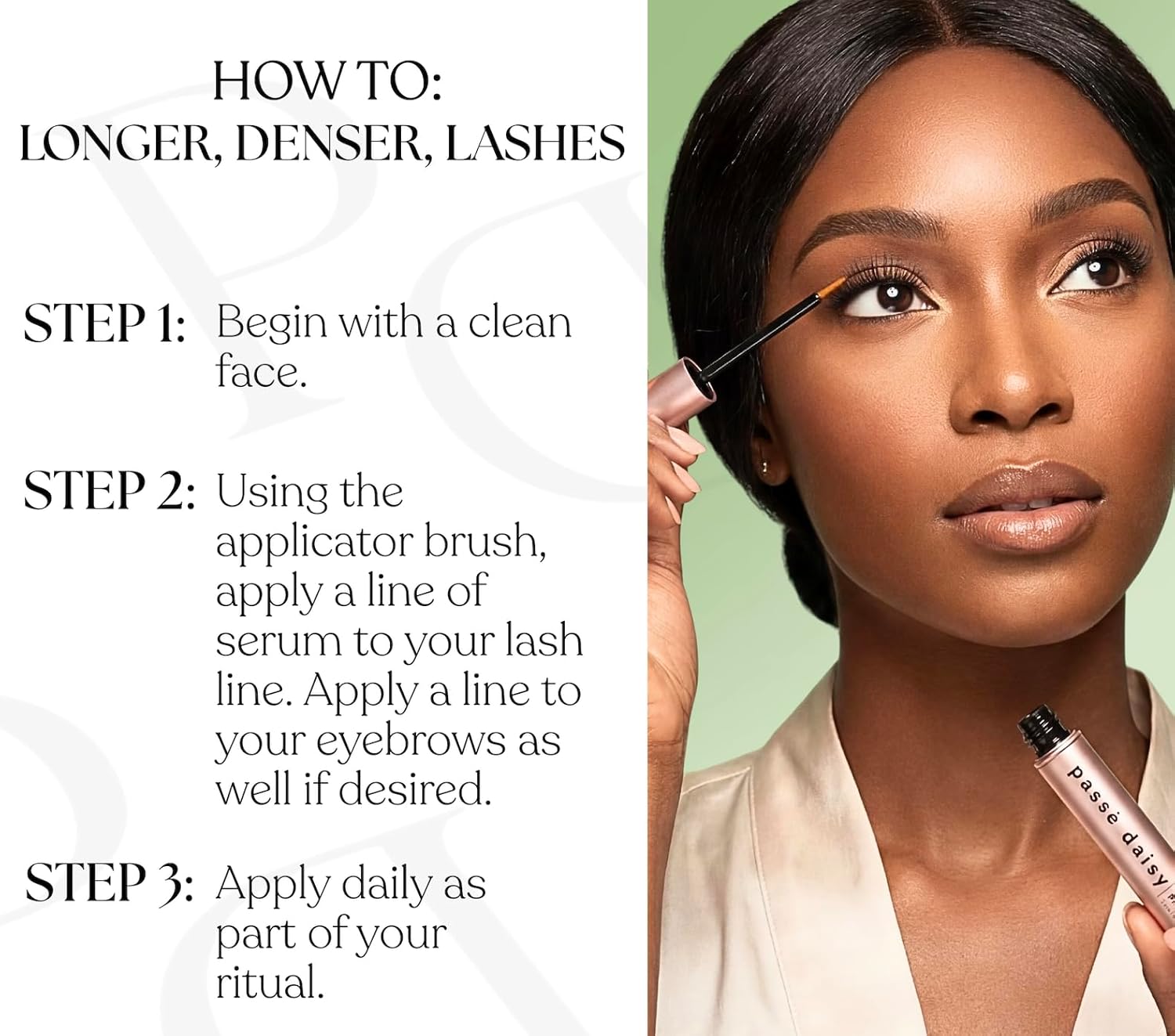 Eyelash Growth Support Serum, Promotes Fuller & Longer Lashes, Korean Skincare Driven Multi Peptide Infused Formula, Includes Biotin, Vitamins, Fragrance Free, Advanced Nourishment