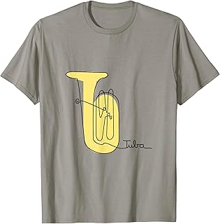 Tubist Brass Music Design One-Line Tuba T-Shirt