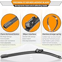 Vista 66 de AUTOBOO - Limpiaparabrisas de repuesto 26 + 20 pulgadas con limpiaparabrisas trasero de 12 pulgadas para BMW X3, X4, 2018, 2019, 2020, 2021, 2022