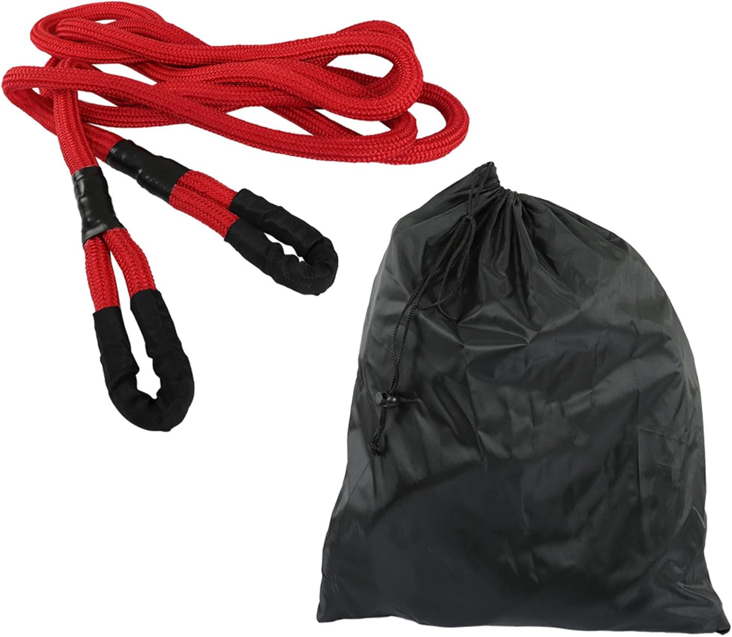 Red Kinetic Energy Truck Tow Recovery Rope 7/8 Inch x 21 Foot 21,970lbs Heavy Duty Nylon Double Braided Kinetic Energy Rope Replacement for Truck Off-Road Vehicle ATV UTV