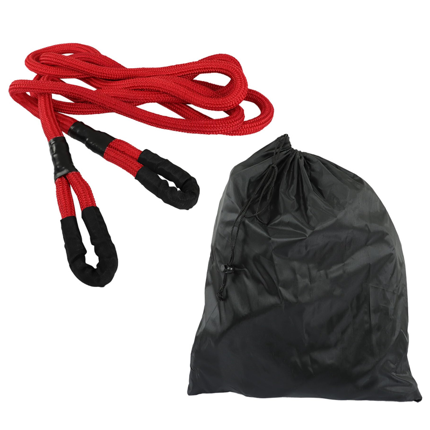 TJHSM Red Kinetic Energy Truck Tow Recovery Rope 7/8 Inch x 21 Foot 21,970lbs Heavy Duty Nylon Double Braided Kinetic Energy Rope Replacement for Truck Off-Road Vehicle ATV UTV