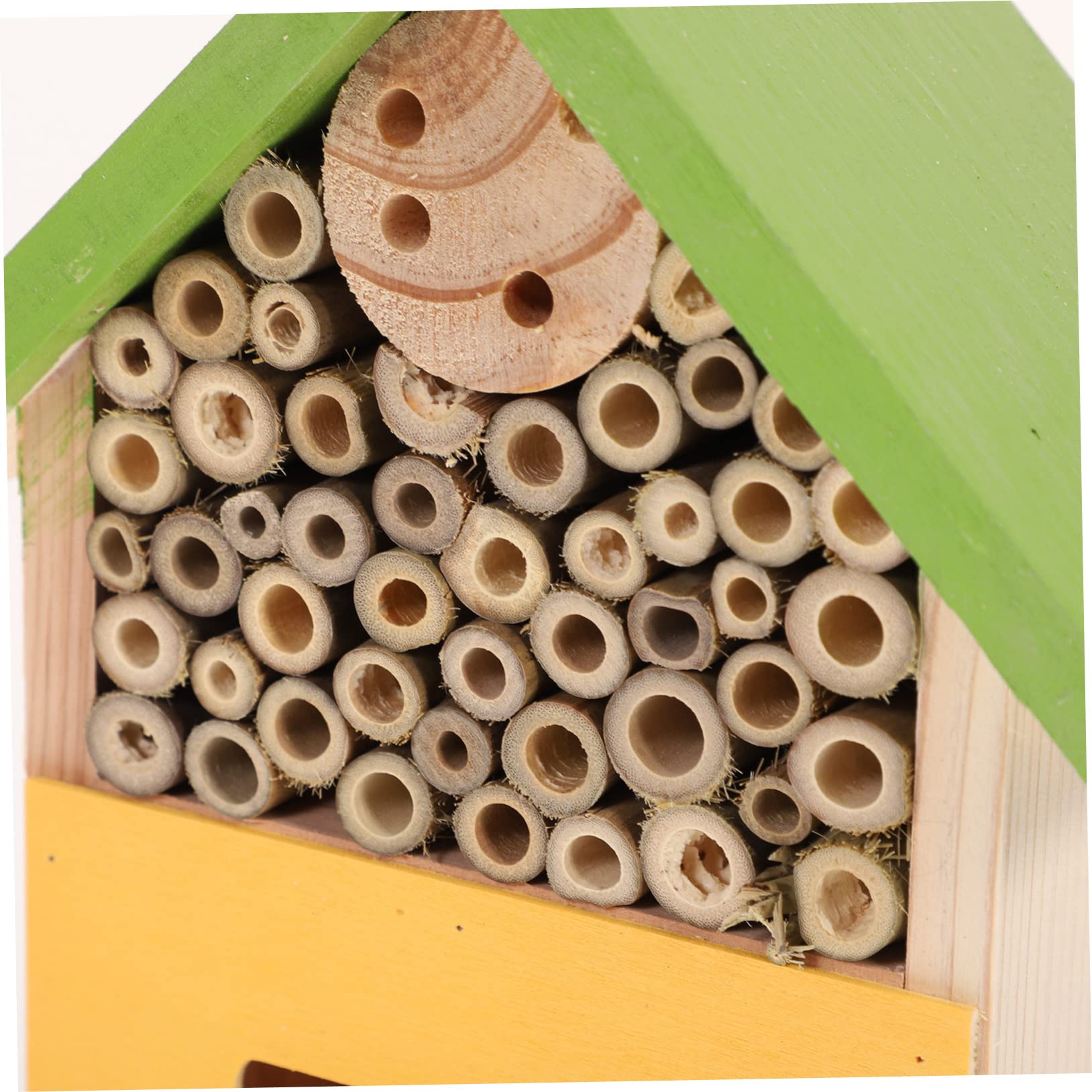 BESTonZON Dekoratives Insektenhaus Grüne Gartenhütte für Bienen und Marienkäfer Wetterfest zur Bestäubung