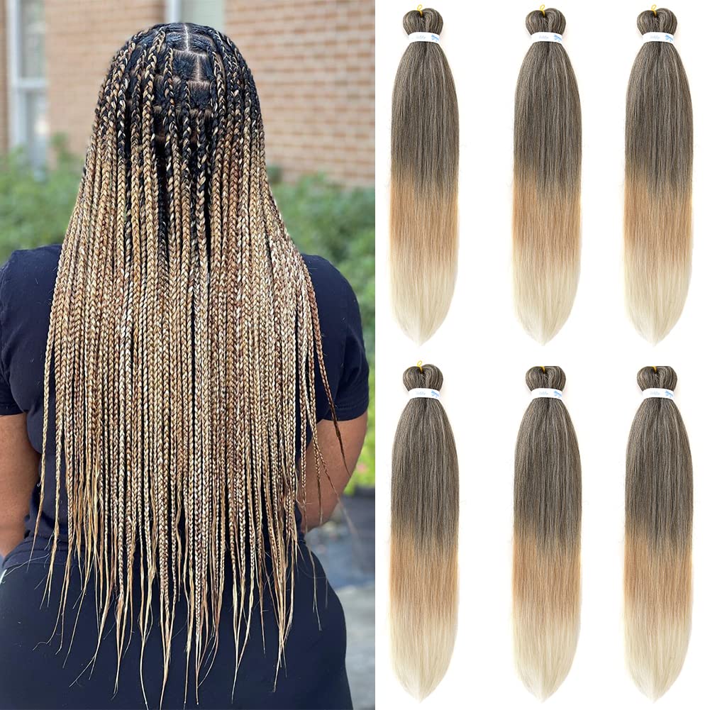 Buy 30 Inch 6 Packs Prestretched EZ Braiding Hair Extensions Yaki