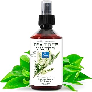 100% Puro Hidrolato de Árbol de Té Agua Floral Piel con Imperfecciones. Spray Limpiador Facial Piel Grasa, Mixta, Acné, Puntos Negros. Reduce Poros Abiertos. Tónico Hombre, Mujer - 100 ml