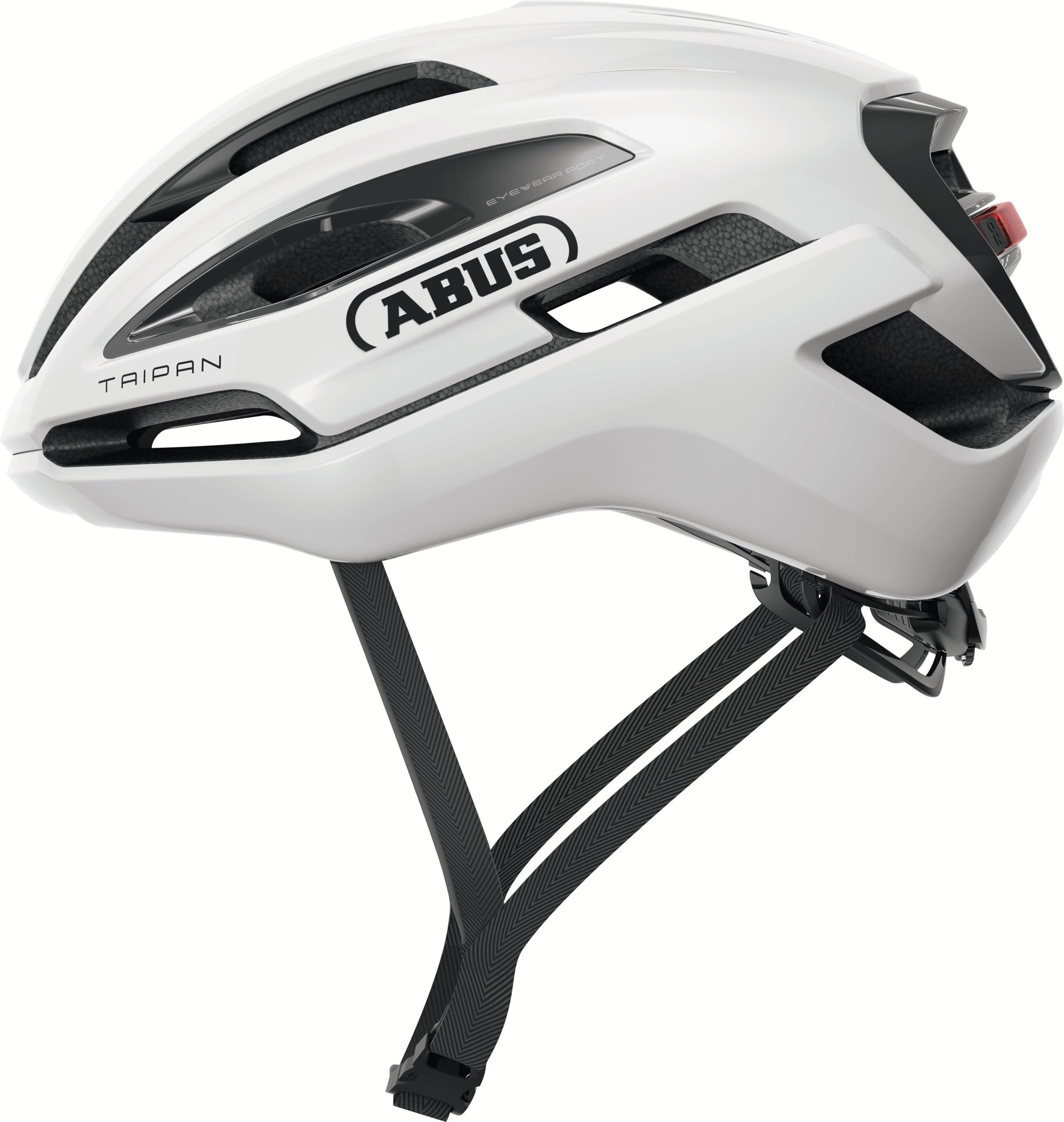 ABUS Casco Gravel, modello Taipan LED – Casco da bicicletta con luce per bicicletta Gravel, leggero, versatile e ben ventilato, con supporto per occhiali, per ragazzi, donne e uomini