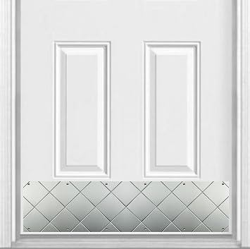 Deck the Door Decor | Door Kick Plate Stainless Steel - Artisan Embossed Quilted Pattern - Screw Mount - 6x30