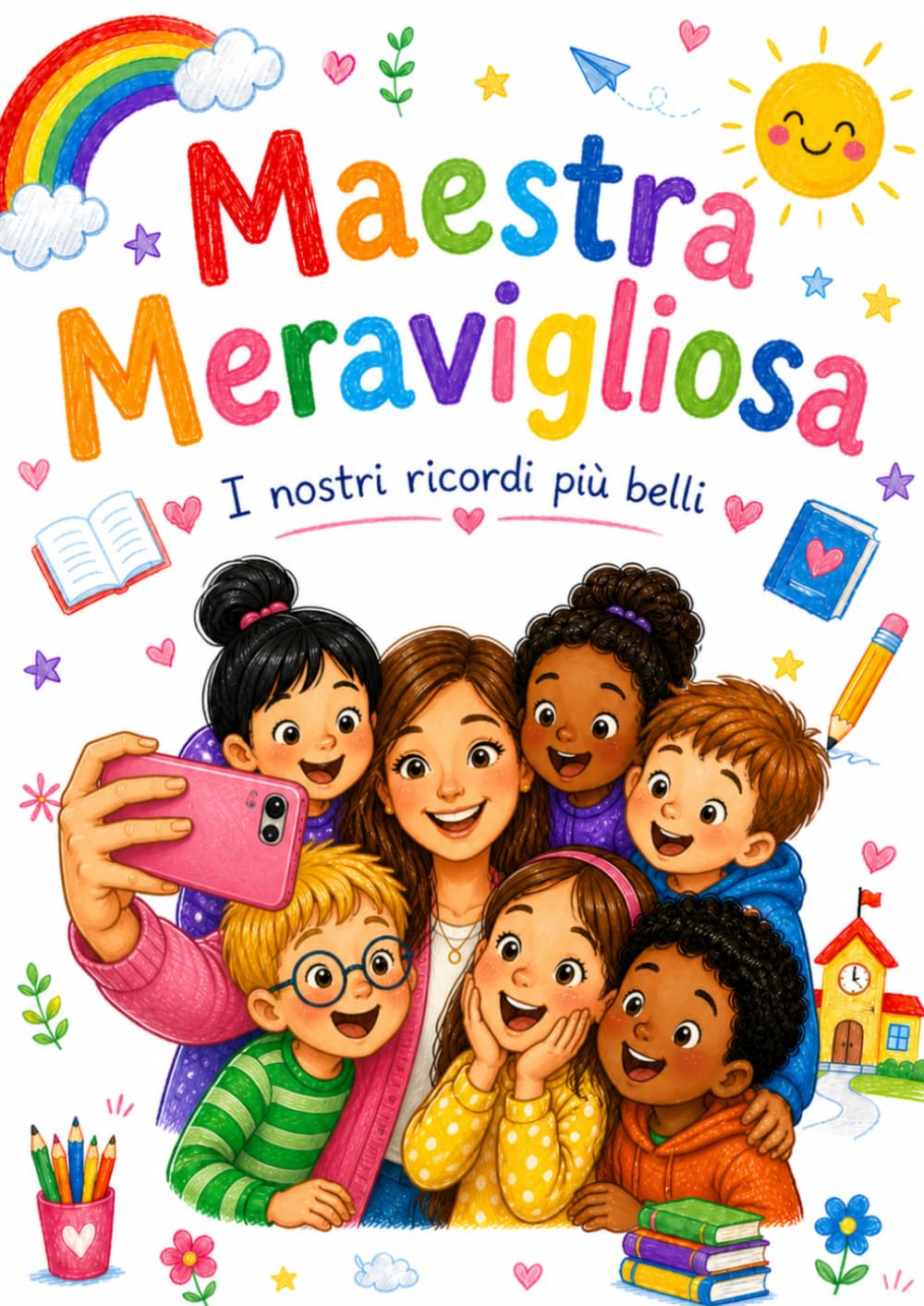 Regalo Maestre Fine Anno - Maestra Meravigliosa: I nostri ricordi più belli, Con pagine da personalizzare con messaggi, Foto e disegni di tutti gli alunni