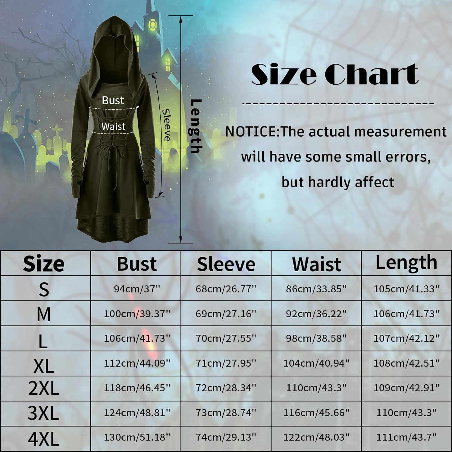 Mittelalter Kleidung Kostüm Damen Set Mittelalterliches Kapuzenkleid Set Renaissance Kostüm Set mit Armschützern Gürtel Gürteltasche Strümpfe Zubehör