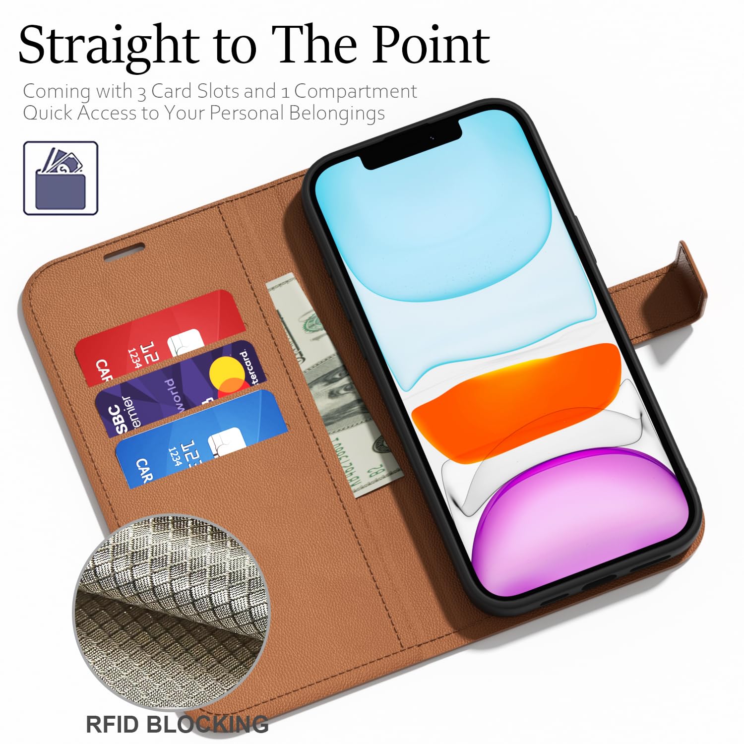 iPhone 11 ケース Amazon.com: oakxco for iPhone 11 Wallet Case with Credit Card