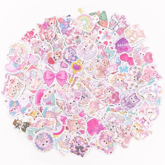 Aldieco 150pcs Kawaii Scrapbooking Stickers Pack Cute Cat Journaling Supplies Stickers kit Japanese, Stickers for Adults, Washi Paper Stickers (Cats 150 pcs)