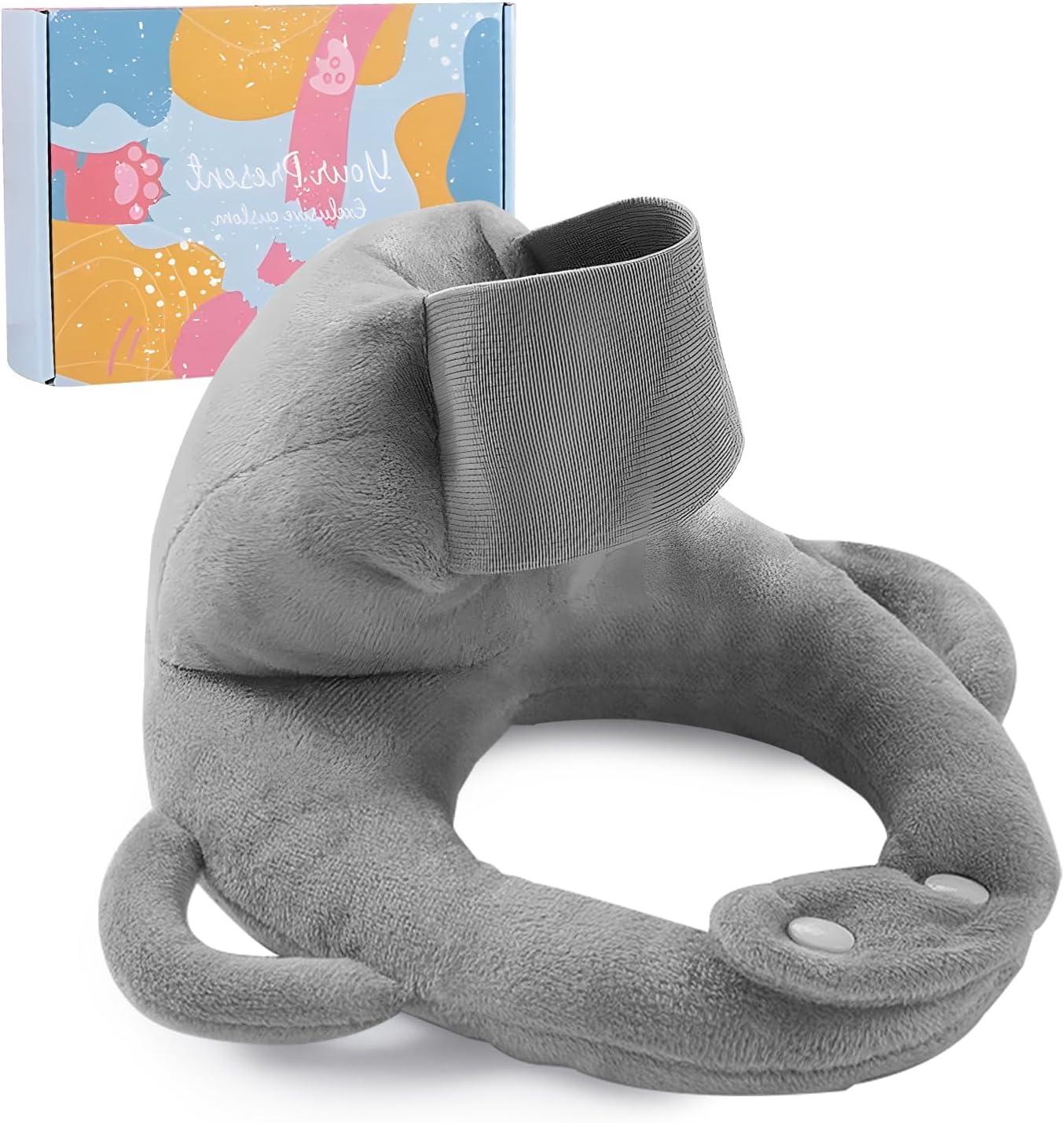 Baby Bottle Support Pillow for Feeding Comfort and Positioning – Soft Cushion for Parent-Held Bottle Time and Travel Use （Grey）