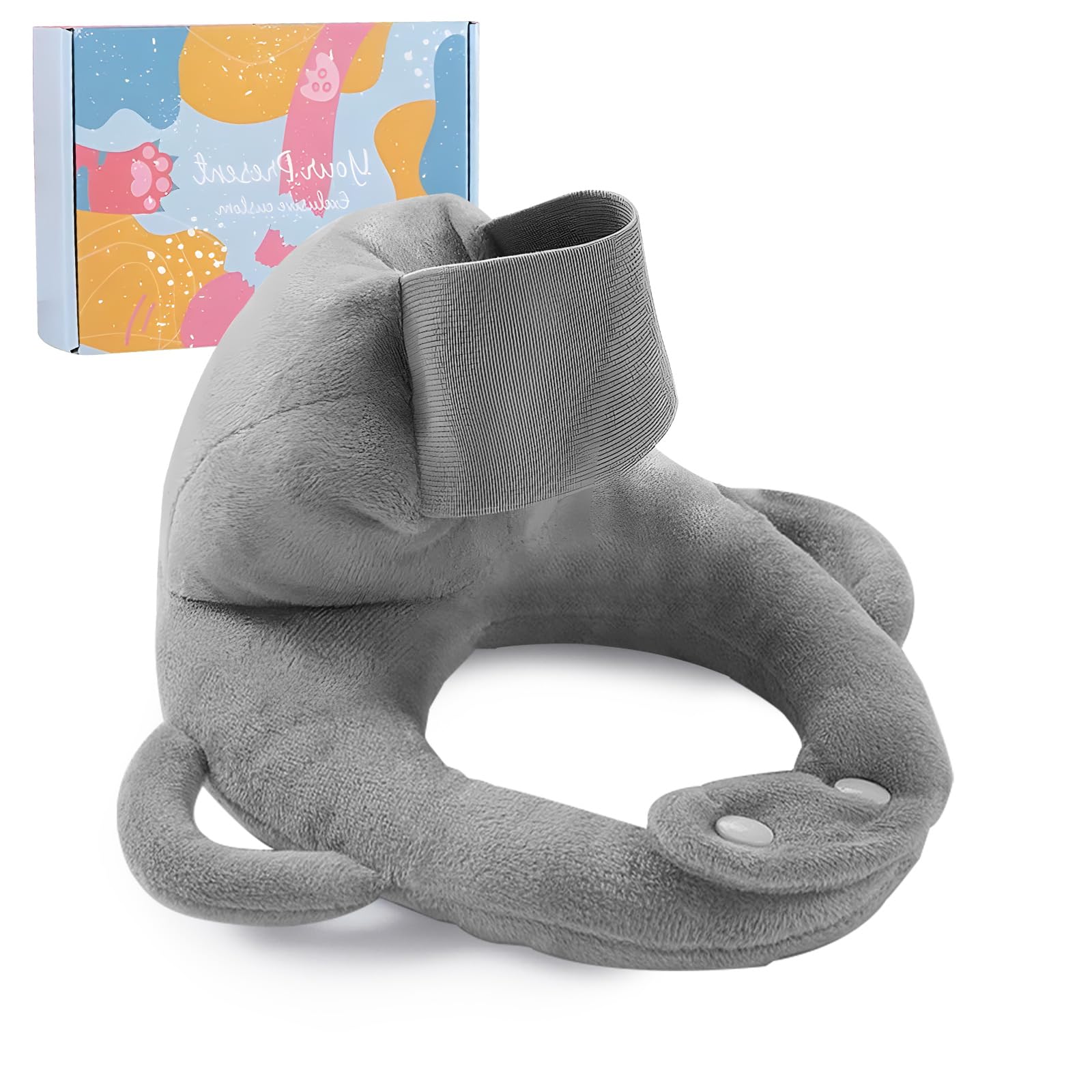 Baby Bottle Support Pillow for Feeding Comfort and Positioning – Soft Cushion for Parent-Held Bottle Time and Travel Use （Grey）