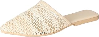 OX womens OX-W-49-Beige/White Slipper