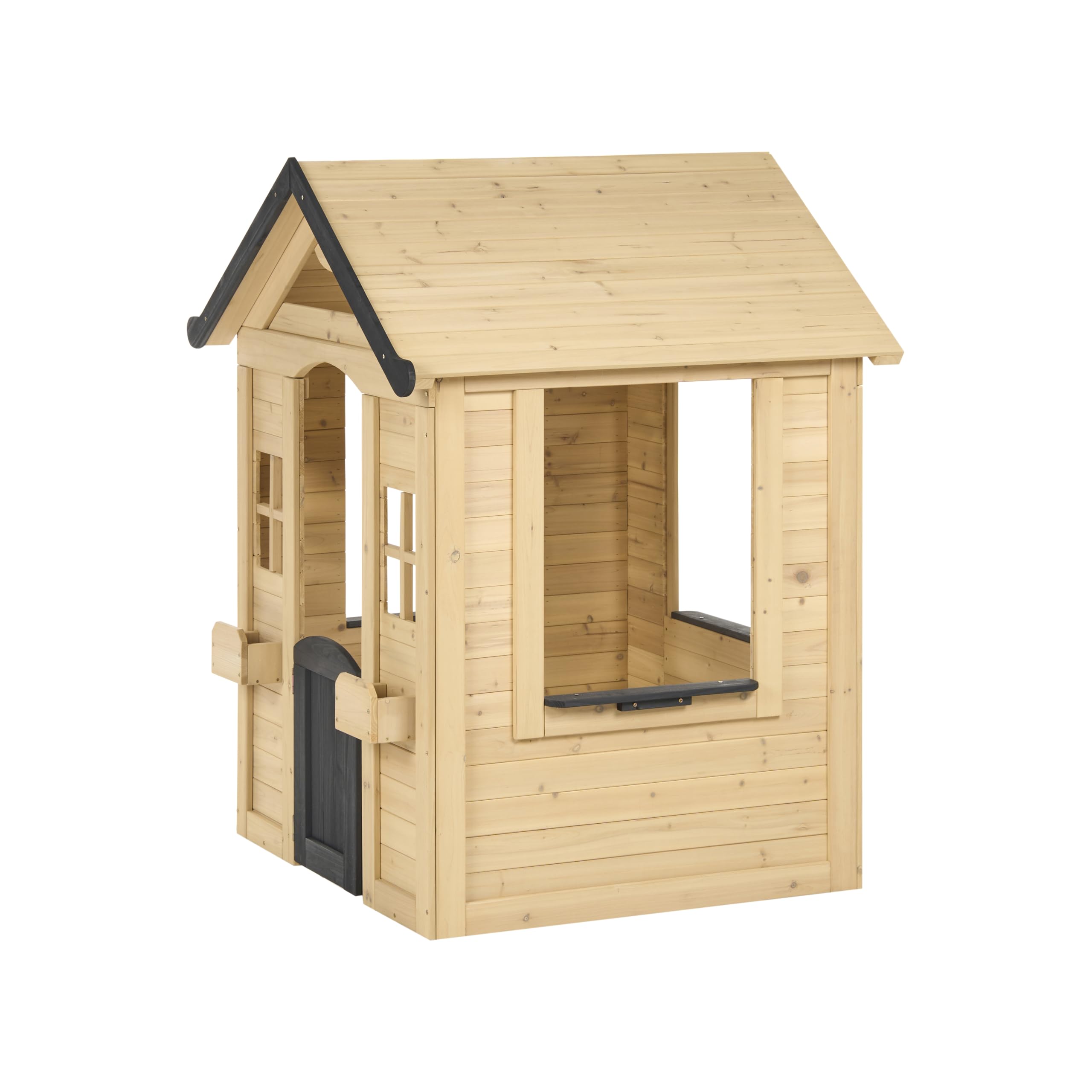 Casetta da giardino per bambini Casa in legno marrone chiaro