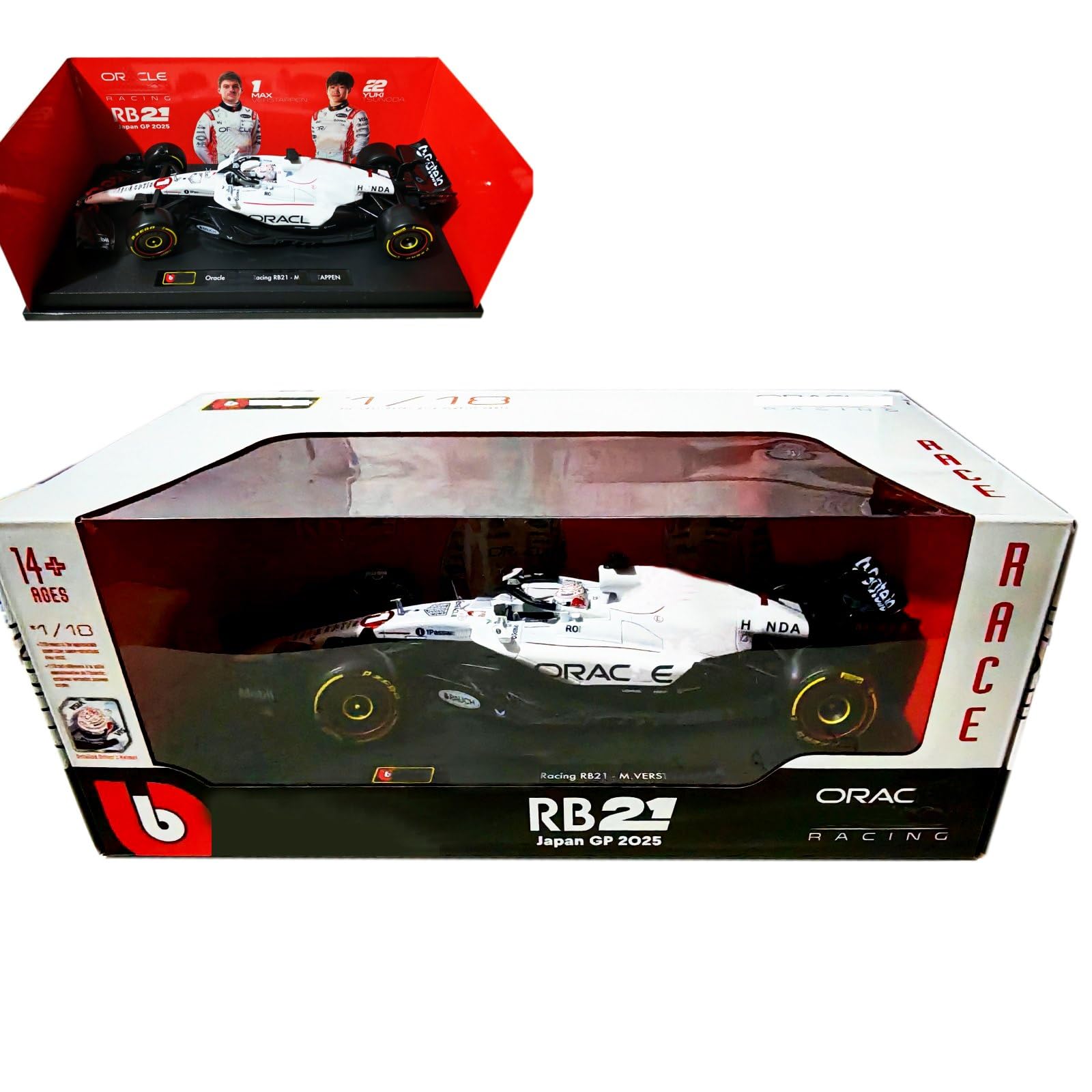 HTLNUZD New 1/18 F1 RB21#1 2025 Japan GP Diecast Model Car Static Alloy Collectible Racing Vehicle