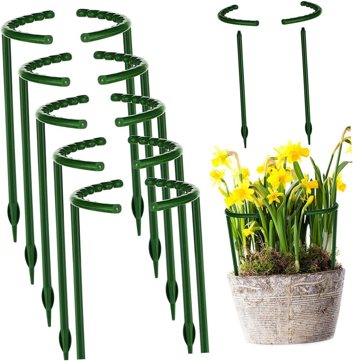 Kisangel 30pcs Garden Trellis Plant Support Sticks for Climbing Tomatoes Roses Morning Glories