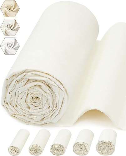 Miniatura 8 de FIVEIZERO The Yard - Tela de muselina 100 % algodón, 63 pulgadas x 1 yarda, material de algodón natural sin blanquear, tela calicó beige