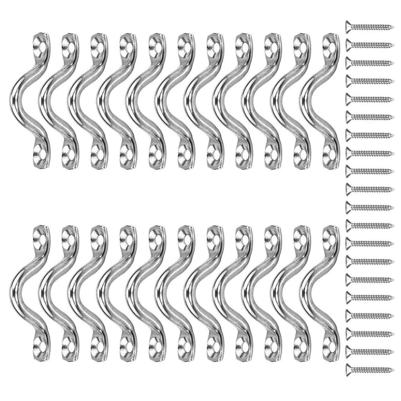 Buxuaaaa Multicolor Of 22 Wall Fixing U Circles High Capacity Eye Straps With Fasteners Included Rustproof Ceiling Mounting Hook Set Heavy Duty U Hook With Screws Industrial Strength Ceiling Straps