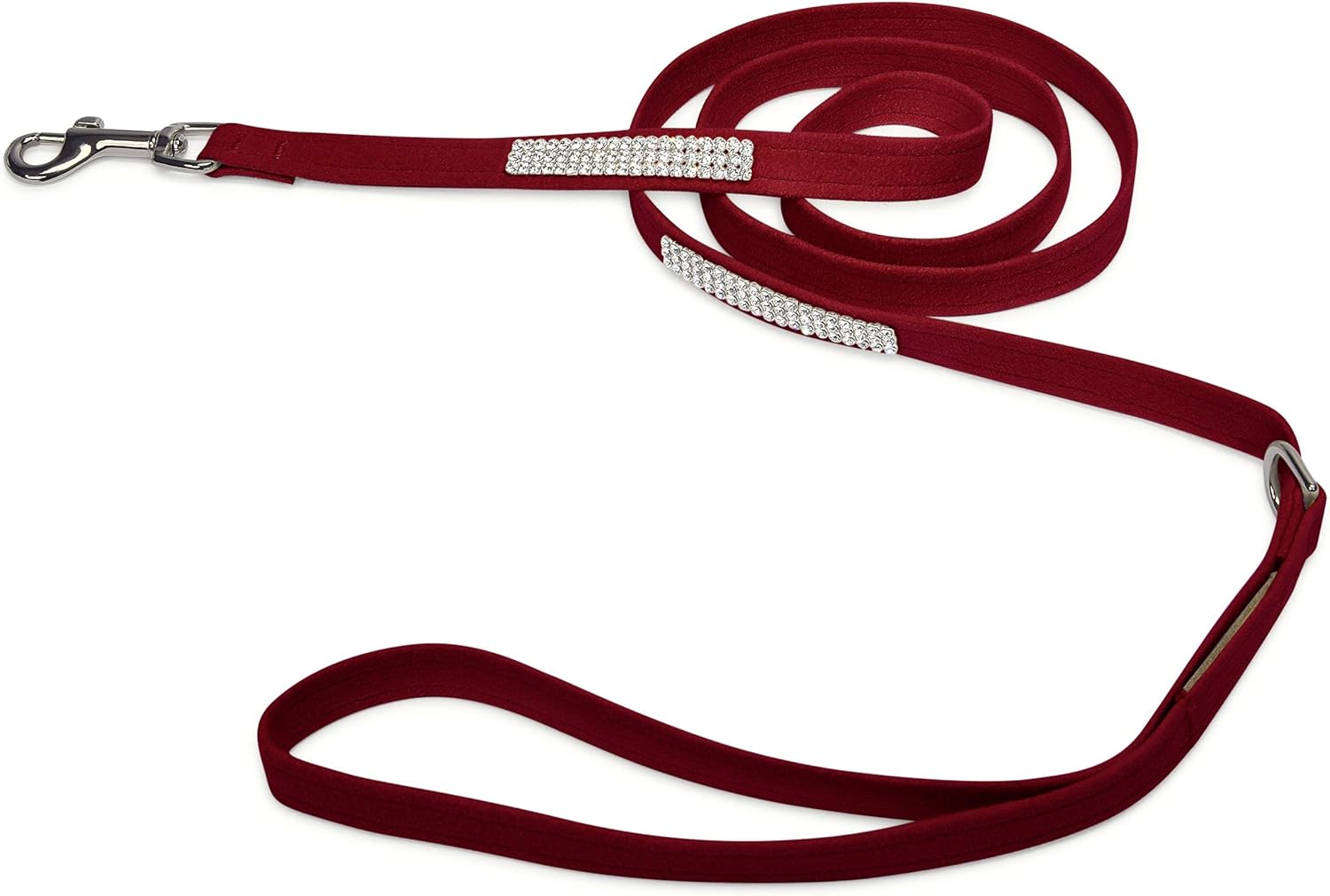 Susan Lanci Designs Premium Ultrasuede 3 Row Giltmore Pet Leash, Cheetah, 5 FT
