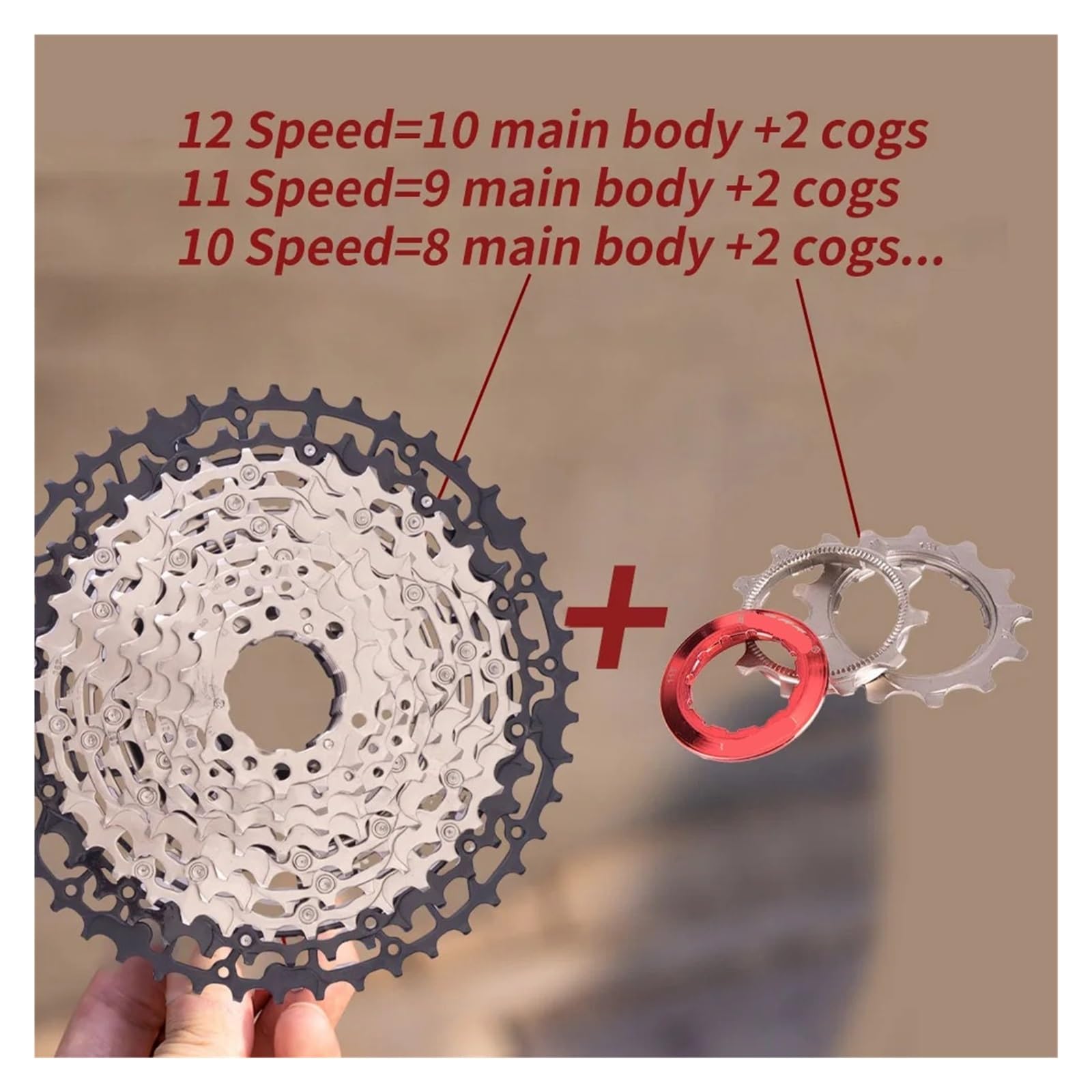 Generico Ruota libera a cassetta in acciaio a 10 velocità, pignone 11-40T 11-50T K7 for bici