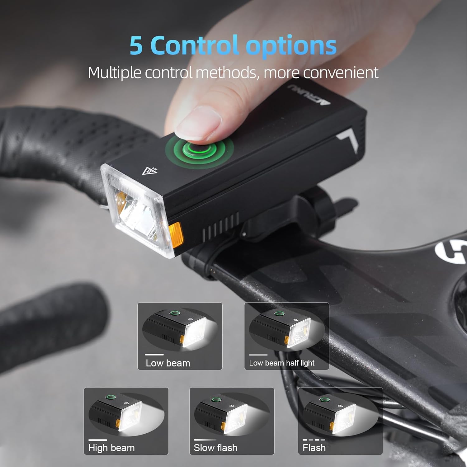 Hori 1000 Bike Lights for Night Riding, High and Low Beam, USB-C Rechargeable Bike Headlight, IPX6 Waterproof Bike Front Light for Road Mountain Bike-1000 lumens