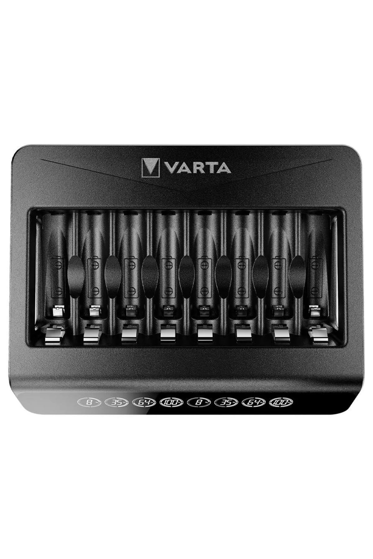 VARTA Cargador de Pilas, cargador para pilas AA/AAA recargables, hasta 8 pilas recargables, LCD Multi Charger+, carga a ranura única, no equipado