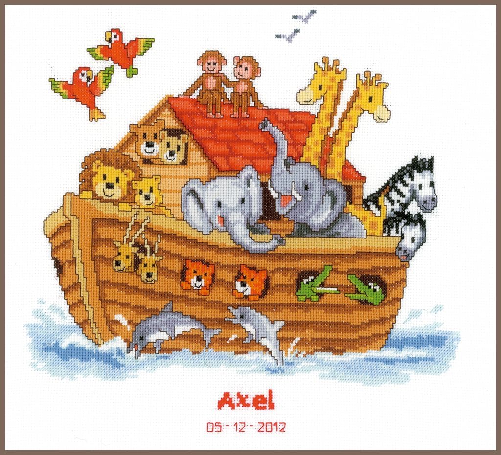 Vervaco Counted Cross Stitch Kit Noah's Ark 13.2" x 12.4"