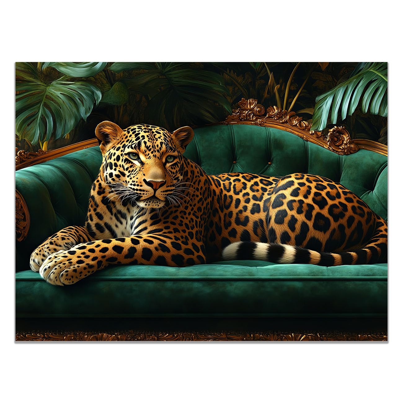 TODOAA Modern Canvas Wall Art Prints Artwork Bathroom Sofa Leopard Canvas Posters Prints -Abstract Animals lion -for Living Room Bedroom Bar Home Decor(Brown 1)-30x40cm Unframed — image 1