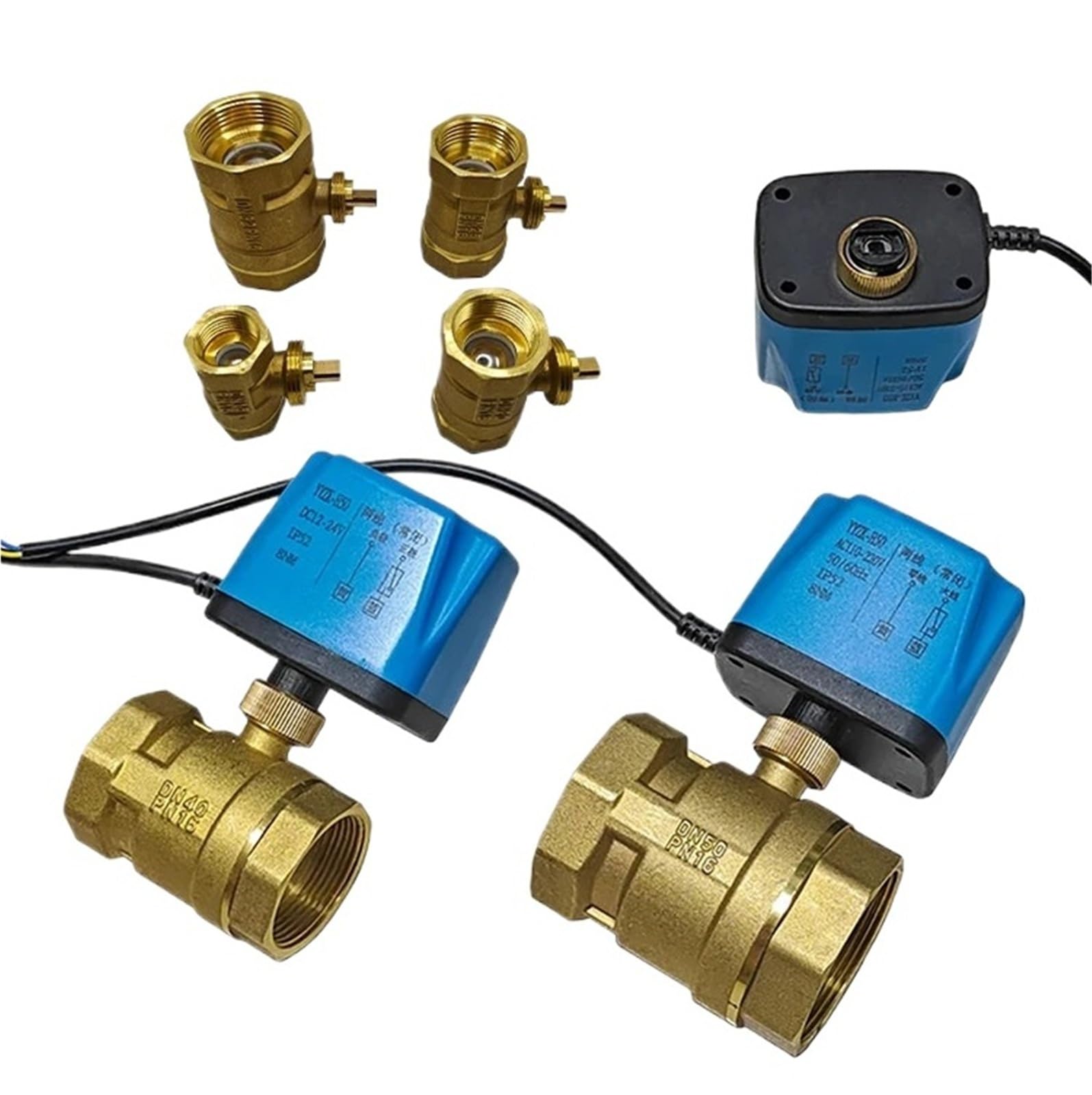 Vanne boisseau sphérique électrique 12V DC 1" laiton normalement fermée blocage eau 8 N·m