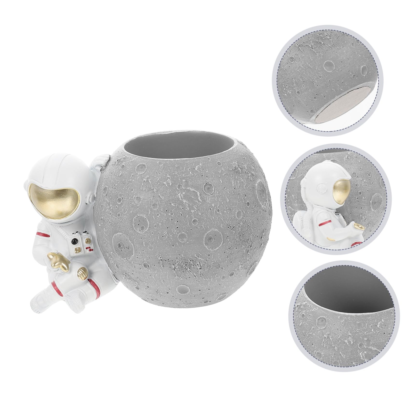MAGICLULU Portapenne in Resina Forma di Astronauta Contenitore per Matite Organizer da Scrivania Multifunzionale per Ordine e Spazio