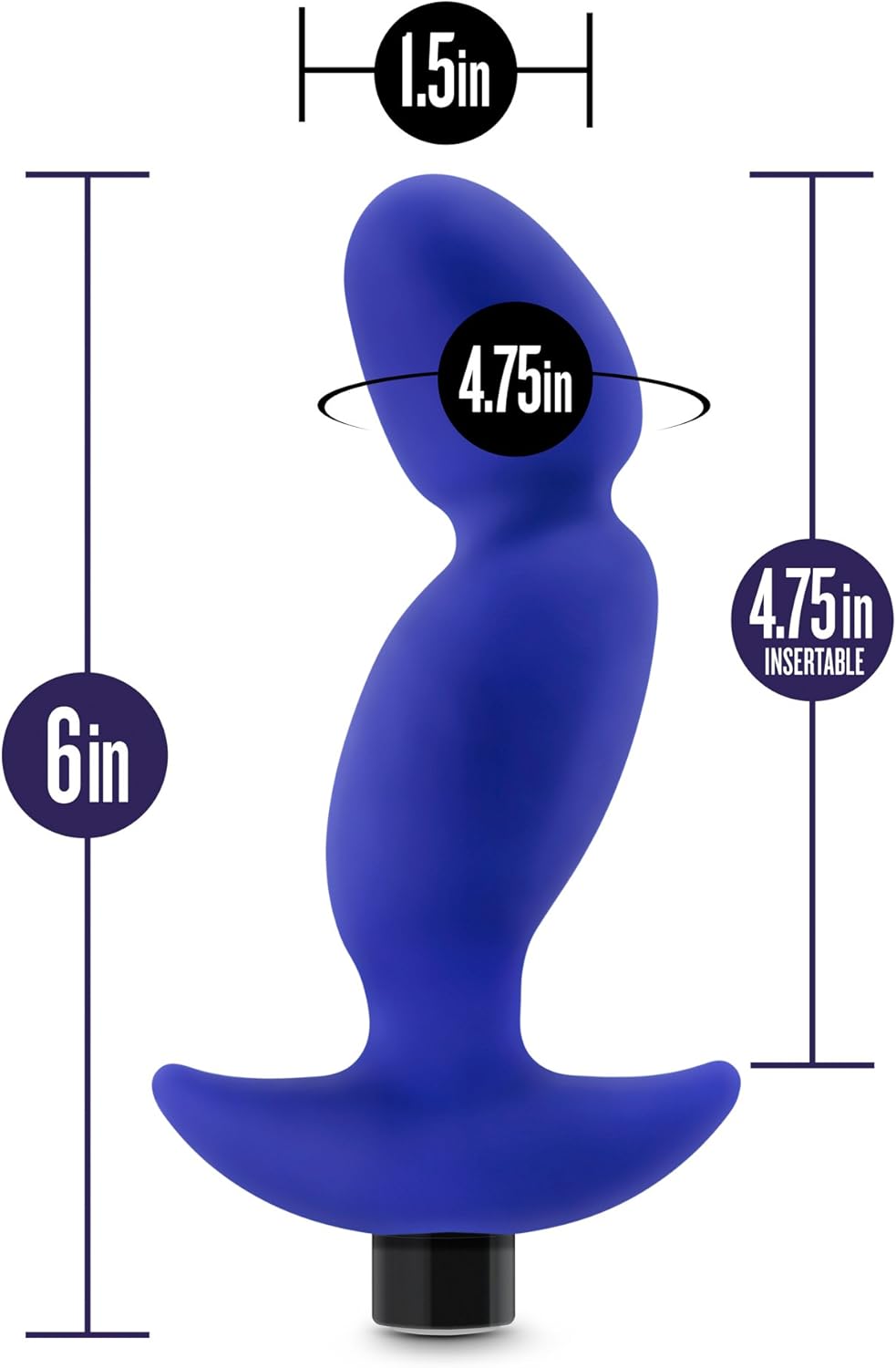 Blush Novelties Performance Plus Indigo Prostate Massager, Force