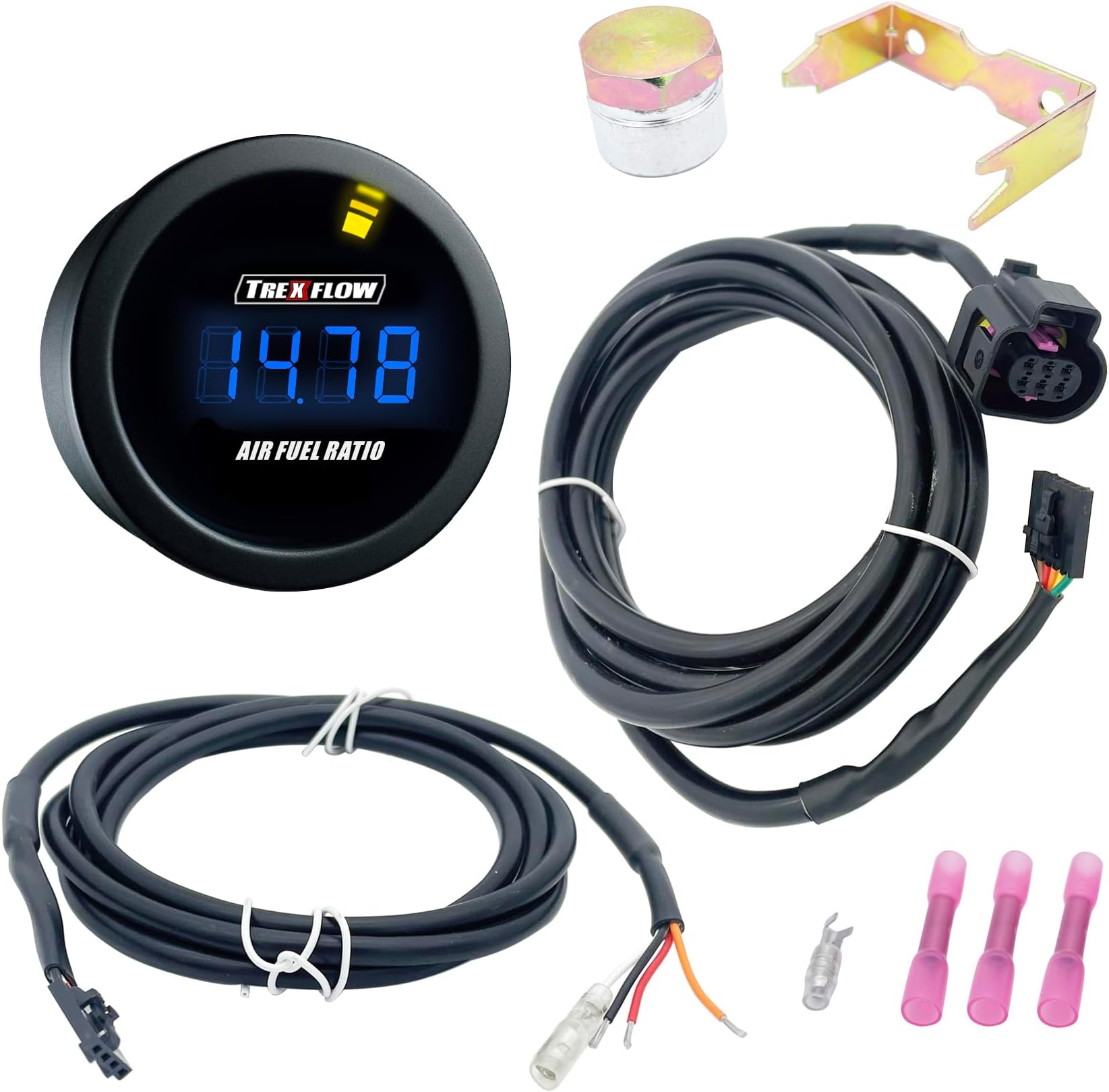Digital Wide Band Air Fuel Ratio Gauge Kits 4 Digits AFR Gauge Interchange 30-4100 30-4110 (Without Sensor)