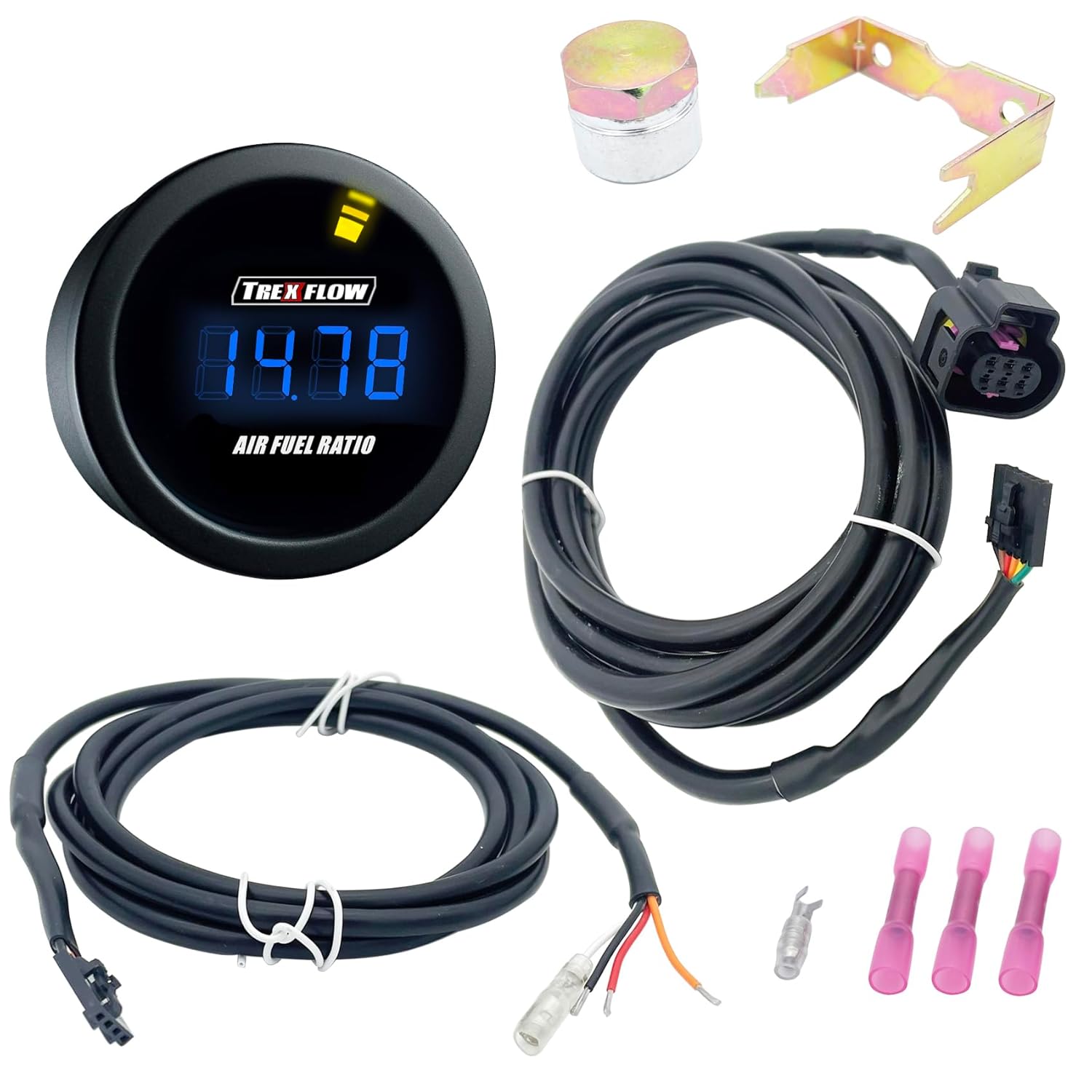 Digital Wide Band Air Fuel Ratio Gauge Kits 4 Digits AFR Gauge Interchange 30-4100 30-4110 (Without Sensor)