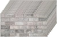 Vista 12 de IZODEKOR Paneles de pared con efecto ladrillo 3D, revestimiento, aspecto de piedra, paneles de espuma de poliestireno para sala de estar, cocina