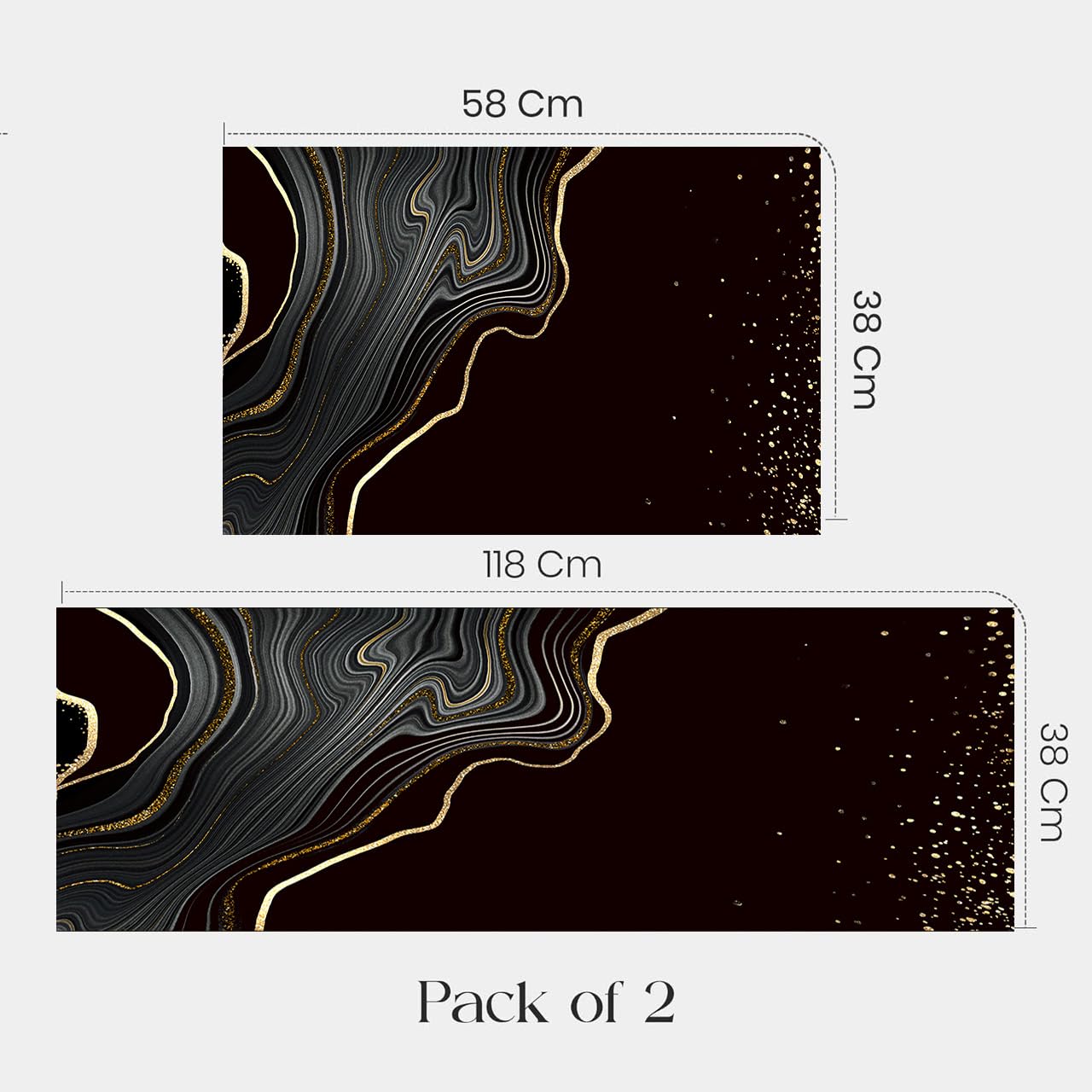 Kitchen Rugs Sets 2 Piece Non-Slip WaterAbsorb Kitchen Runner Rug Kitchen Rugs and MatsStanding Mat Kitchen Floor Mats Kitchen Mats (M4) — Amazon image 2