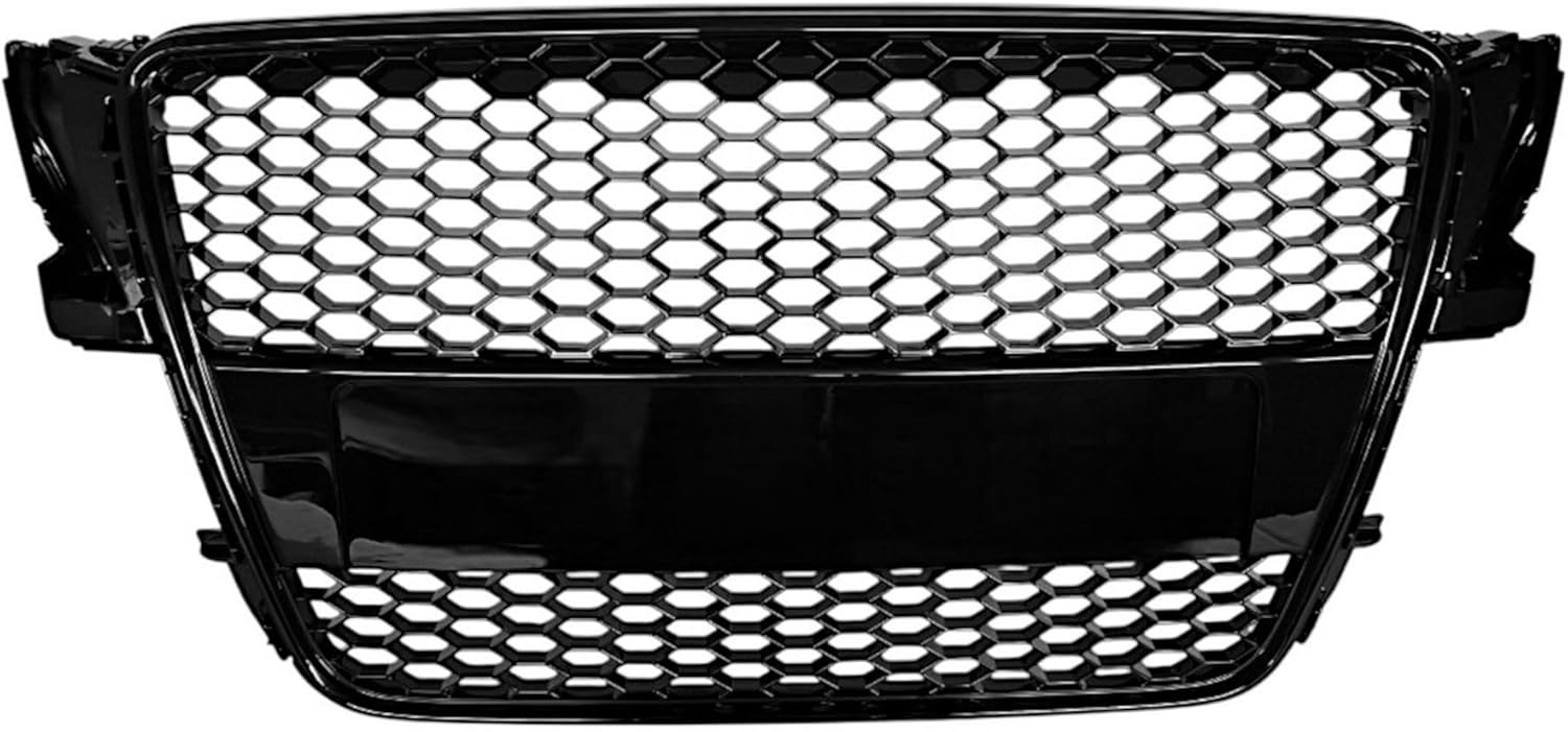 Compatible with A5 B8 Front Grille Honeycomb Grill Sport Tuning Black Gloss