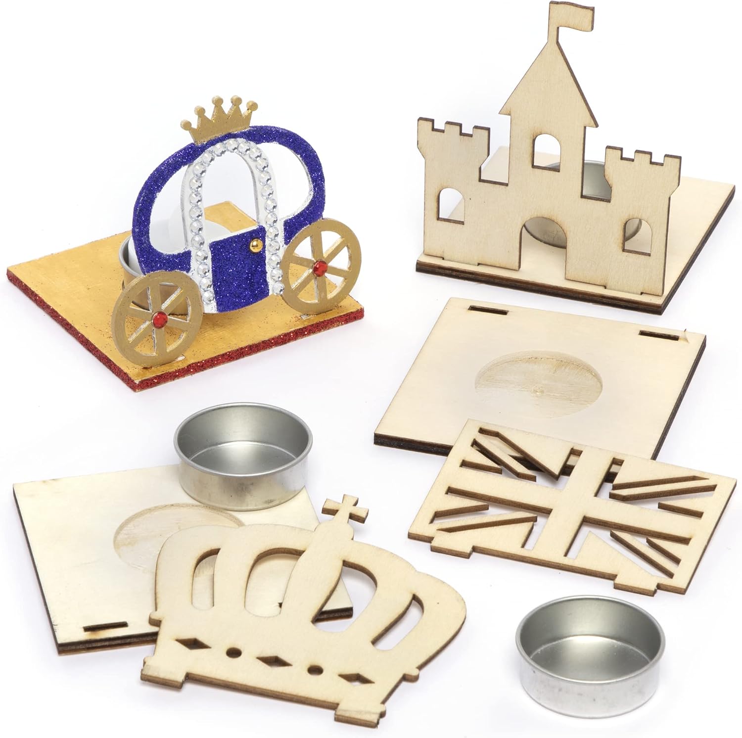 Baker Ross Make Your Own Tealight Platinum Jubilee Souvenir for Kids