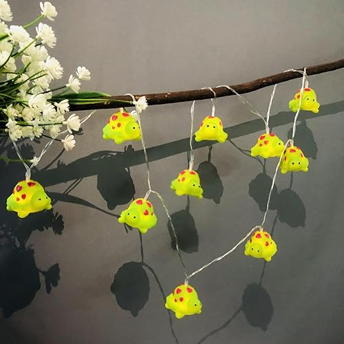 Miniatura 9 de Guirnalda de luces nocturnas de tortuga de 5.4 ft, funciona con pilas, 10 luces LED para niños, dormitorio, hogar, fiesta, cumpleaños, decoración