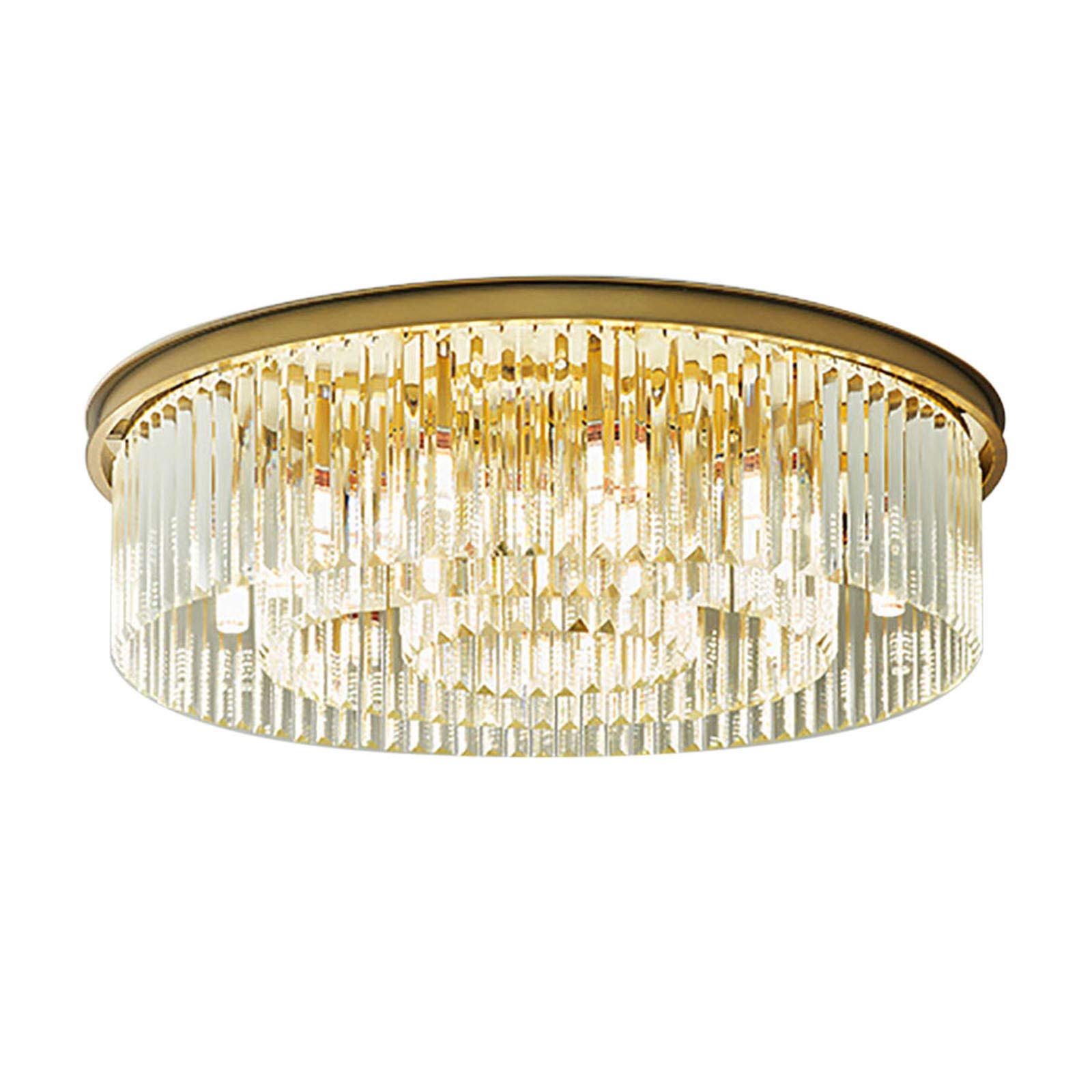 Modern Kristall Kronleuchter LED Deckenlampe Deckenleuchte Lampe Wohnzimmer Beleuchtung, 8x E14, 15㎡-20㎡, Rund Kristall Hängeleuchte für Schlafzimme, Esszimmer, Wohnzimmer