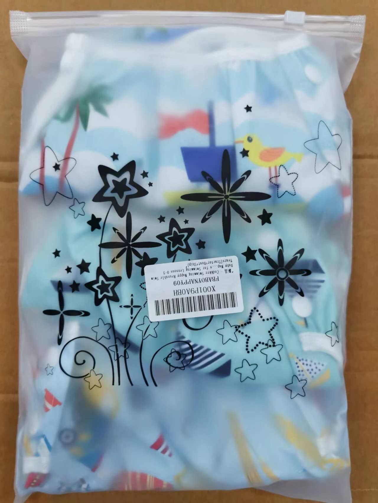 Couche Piscine Lavable Couche de Bain BéBé Maillot Couche Piscine Imperméable Réutilisable Tente Ajustable Anti-fuite anti uv 0-3 Ans(Tracteur + Bateau + Navire)