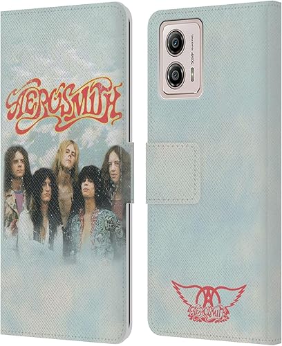 Miniatura 1 de Head Case Designs Officially Licensed Aerosmith Logo Decal Classics Leather Book Wallet Case Cover Compatible with Motorola Moto G53 5G