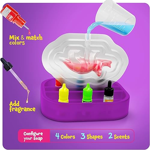 Miniatura 4 de Dan&Darci Kit de fabricación de jabón de dinosaurio para niños, kits de juguetes de ciencia de dinosaurios, regalos para niños de todas las edades,