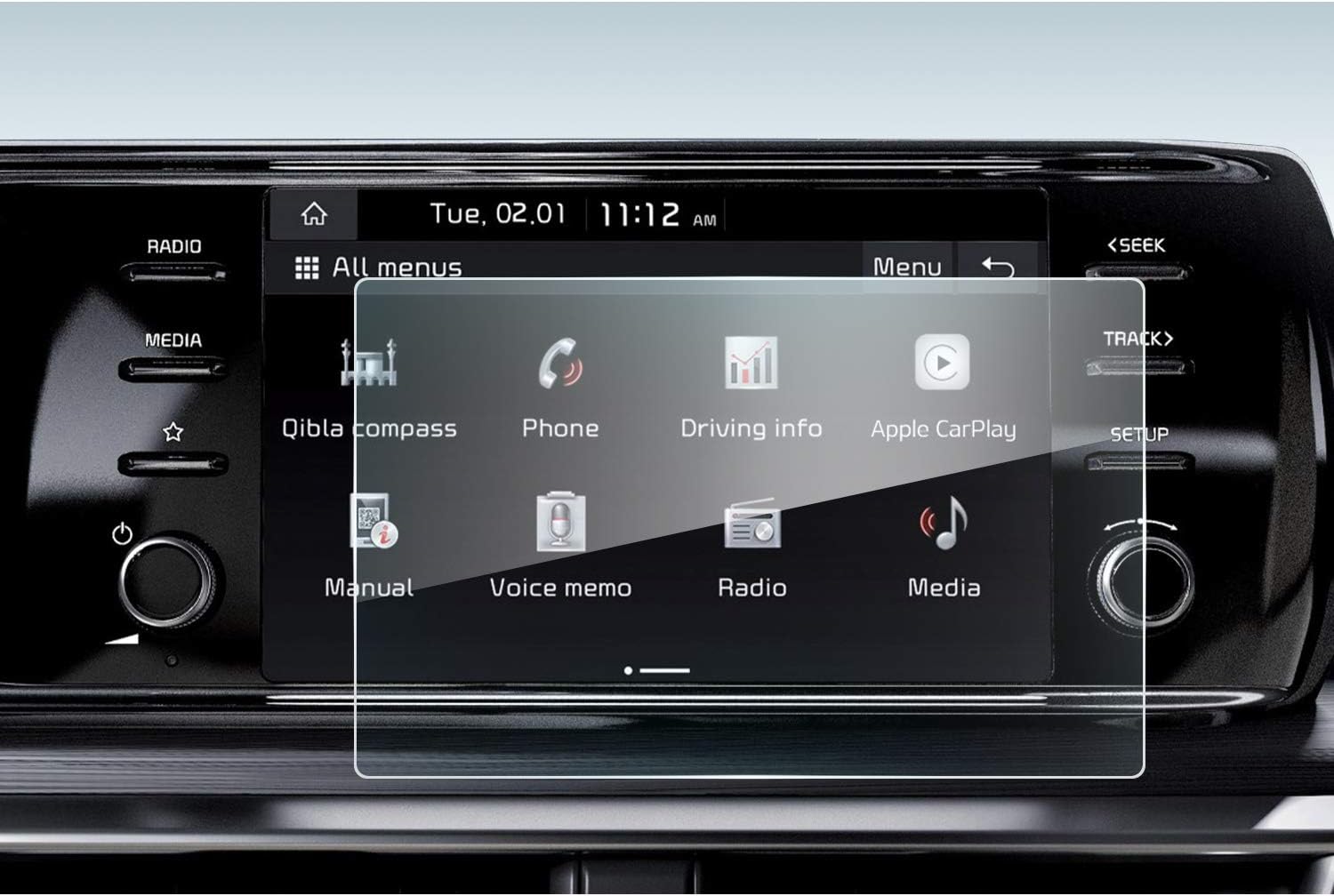 LFOTPP Car Navigation Screen Protector for 2021 2022+ K*ia K5 DL3 8-Inch Tempered Glass 9H Hardness Car Infotainment Stereo Display Center Touchscreen Protective Film Scratch-Resistant (8-Inch)