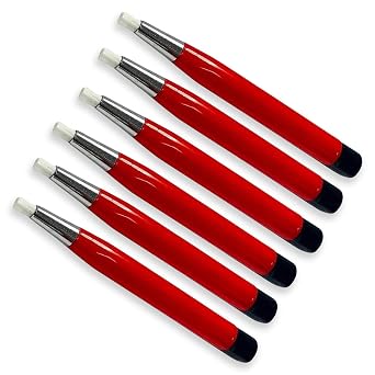 Fiberglass Scratch Brush Pens, Fine Tip, PCB, Metal & Jewelry, 6 Pcs